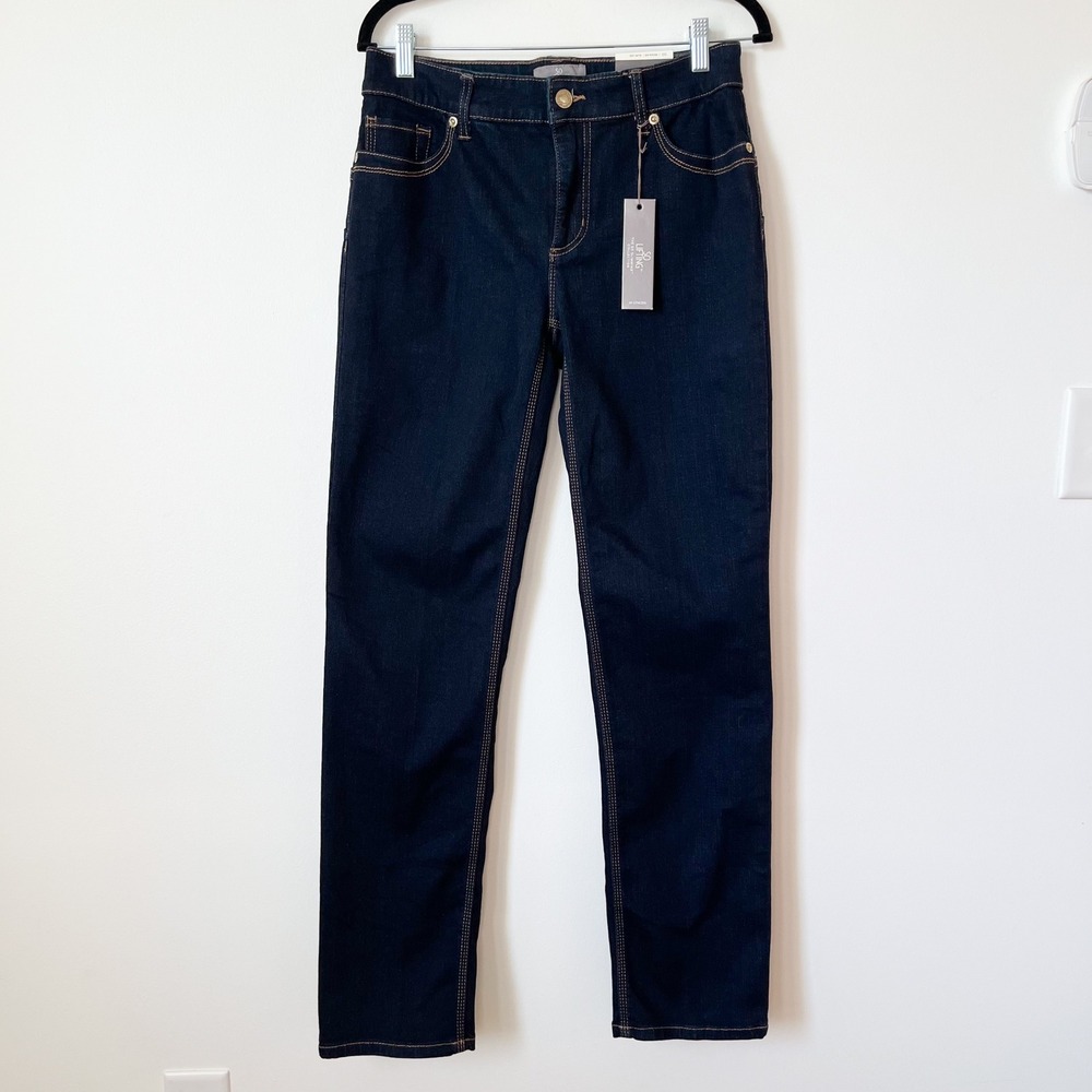 NEW Chico's So Lifting Slim Leg Denim Jean Dark Wash Womens Small / 6